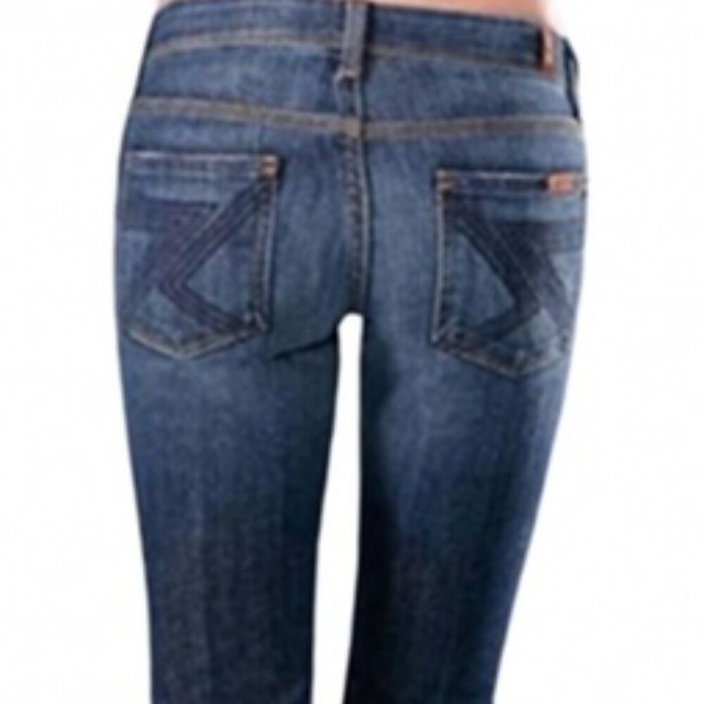 EUC 7 For All Mankind Flynt Flare Dark Wash Women’s Bootcut Seven Jeans Size 29